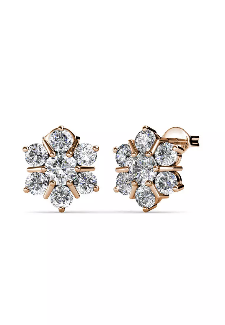 Buy Her Jewellery Her Jewellery Flowery Earrings Rose Gold
