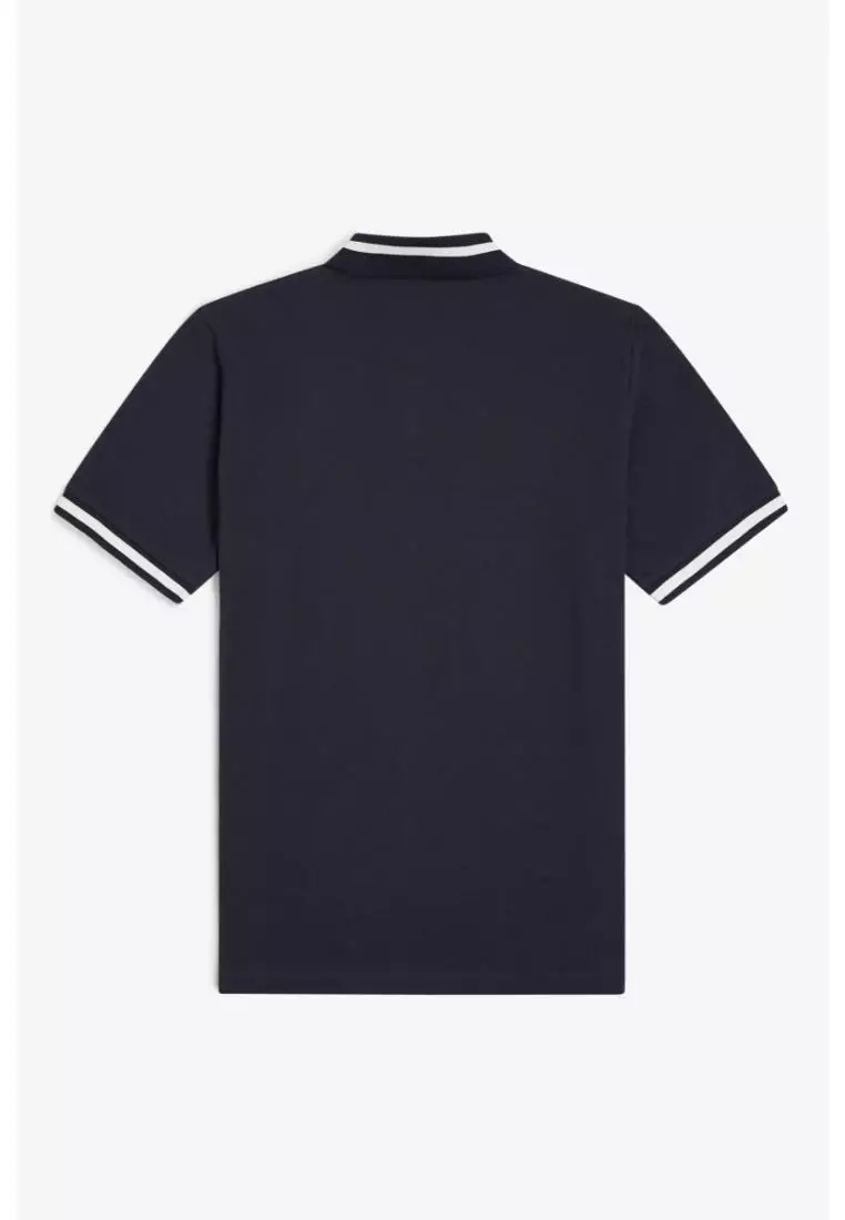 Fred Perry M2 Single Tipped Fred Perry Shirt (Navy / Snow White)
