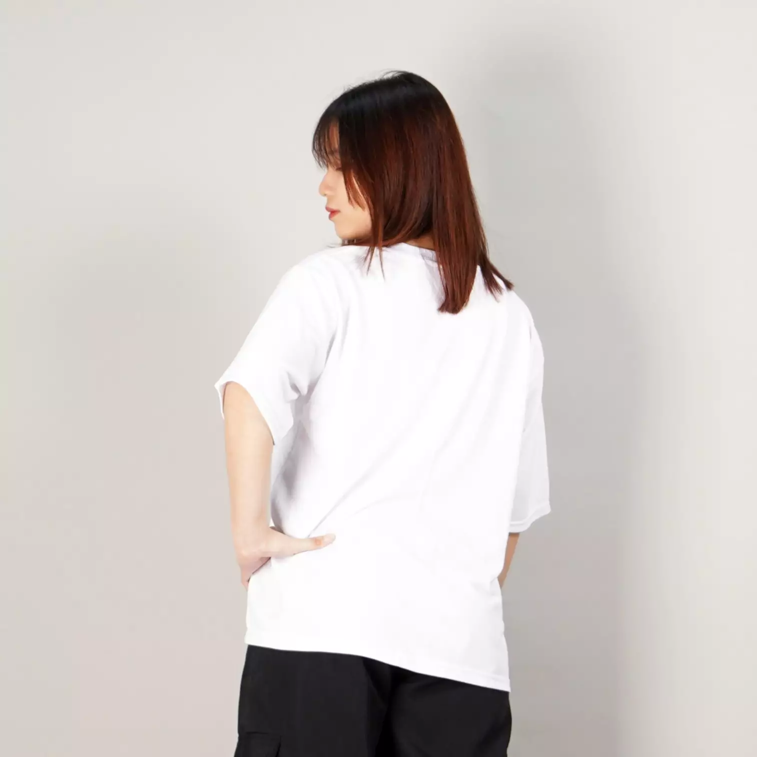 GEORGIE Kaos Putih Polos TShirt Polos Basic T-Shirts Wanita Lengan Pendek - PUTIH