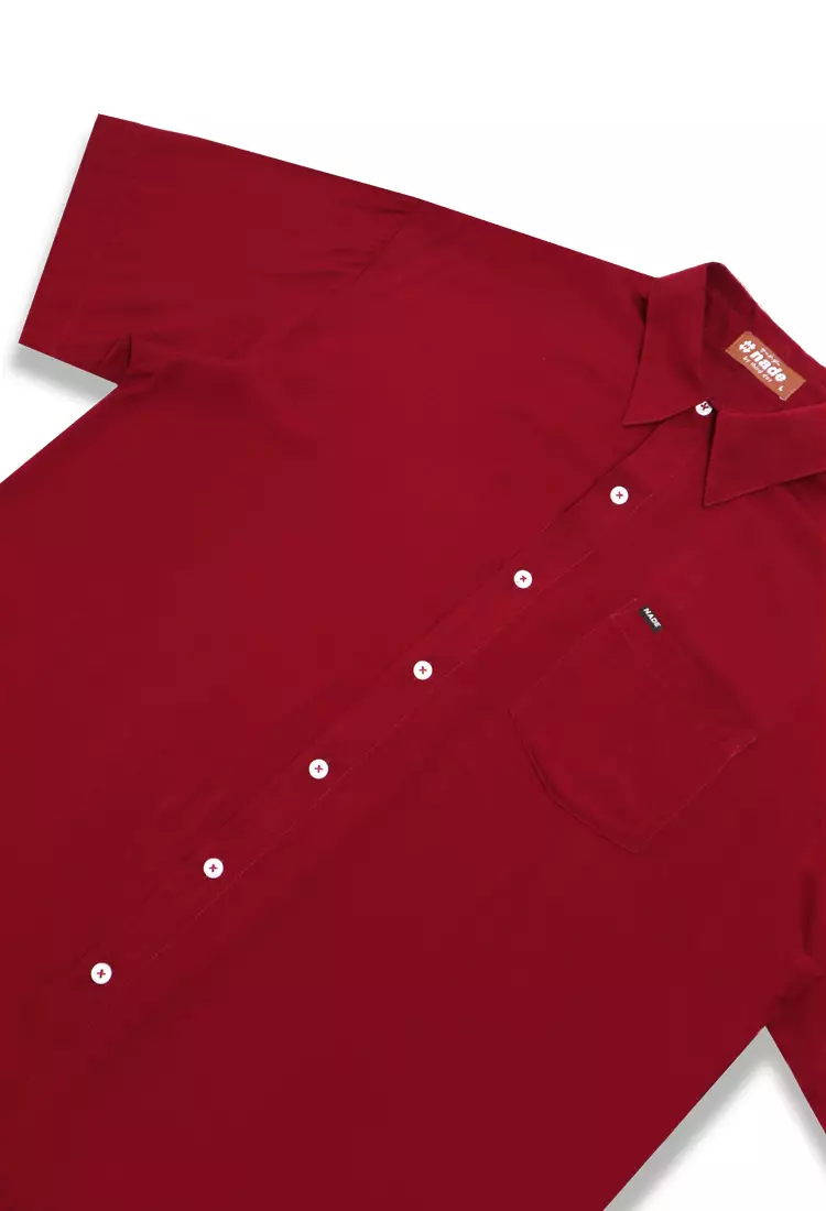 NTA18 Kemeja MKM Men Basic Polos Maroon With Pocket