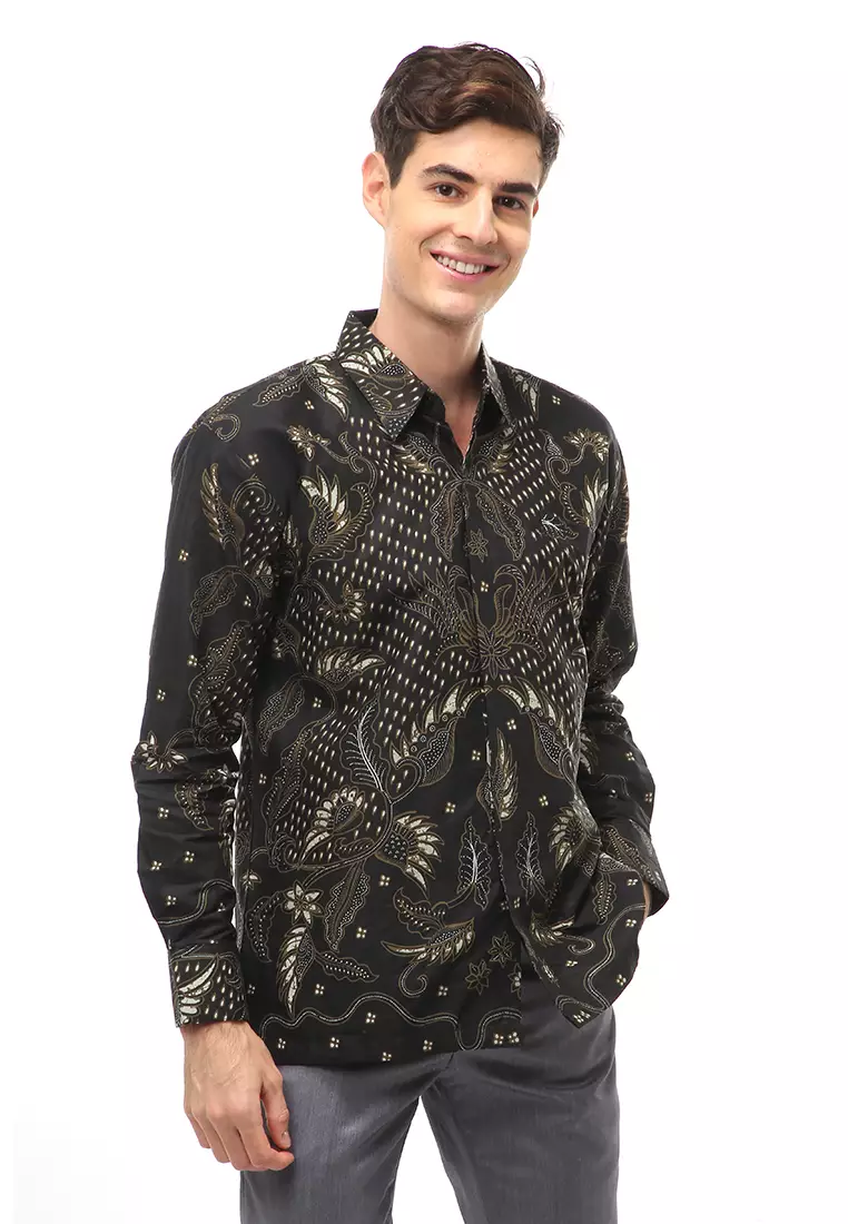 Kendrick Atasan Formal Kemeja Batik Pria Arieswara Long Sleeve Material Cotton ORIGINAL