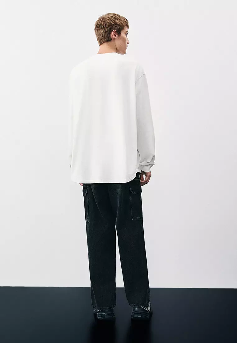 Printed Crew Neck Oversized T-Shirt