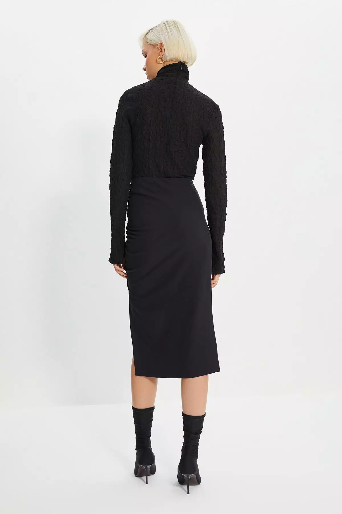 Ruched Midi Skirt