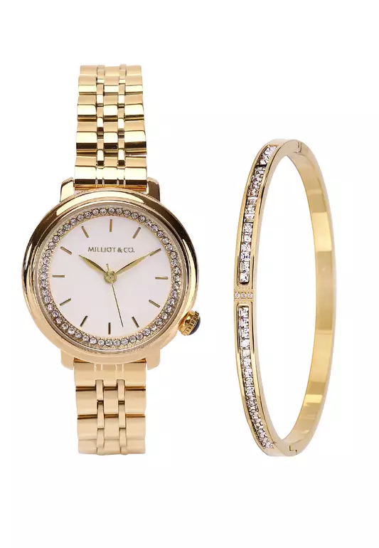 Ellysa Gold  Metal  Watch Gift Set
