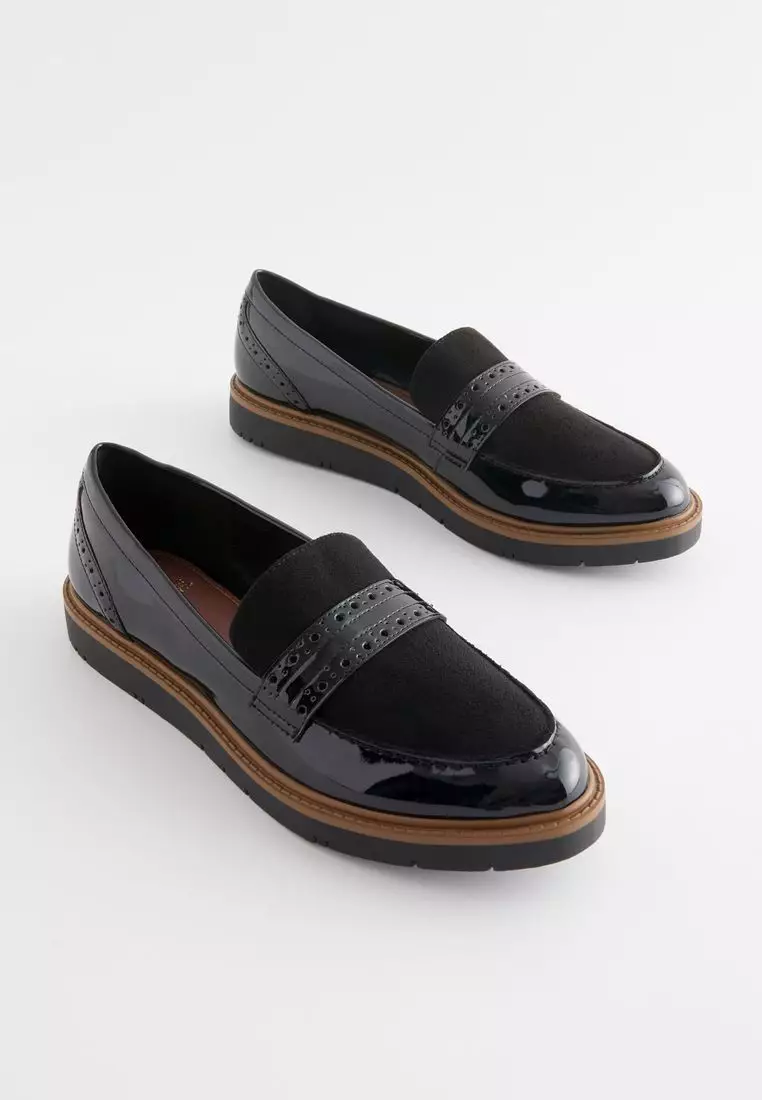 Chunky top sole loafers