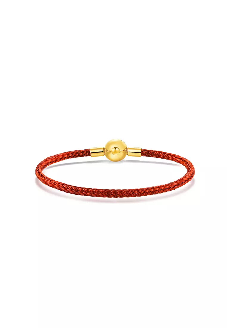 Red Steel Wire Clasp Bracelet L11 (2MM)