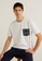 United Colors of Benetton white 100% cotton t-shirt with pocket 959E0AAAAE2CDFGS_1
