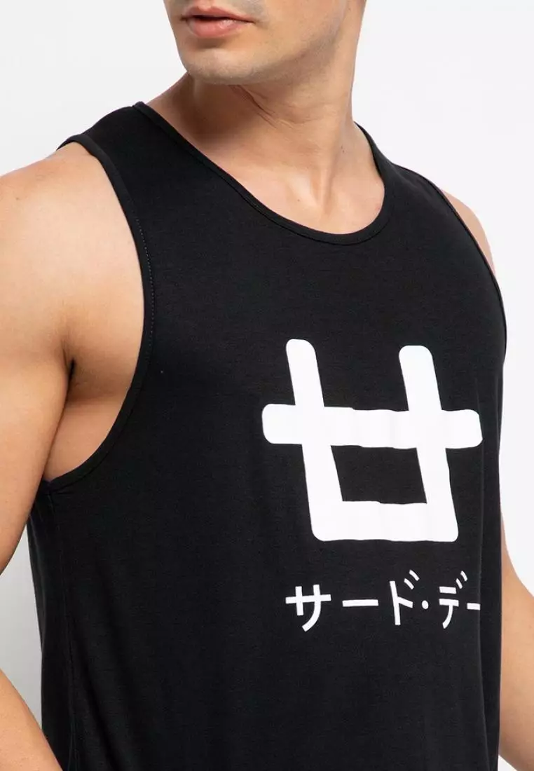 MTI24 Kutung Pria Casual HKR Logo Hitam