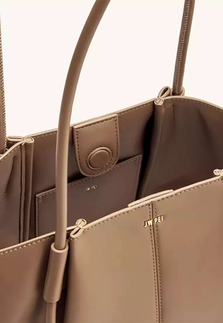 Nala Wide Tote Bag - Clay Brown