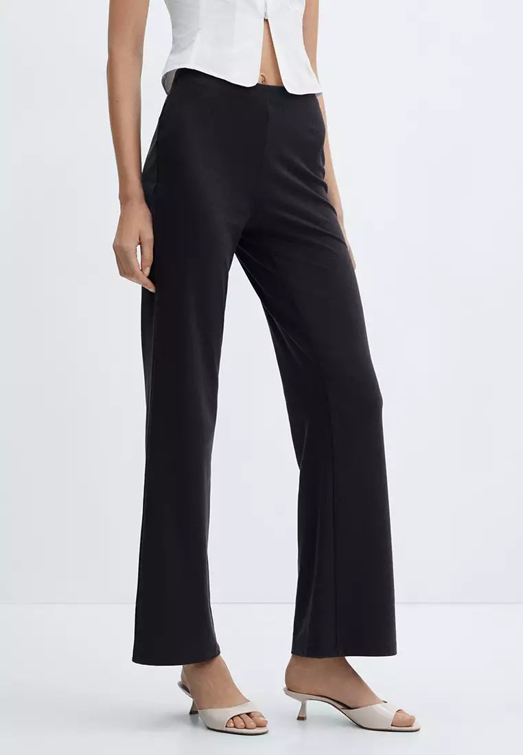 Women High-Rise Wide-Leg Trousers