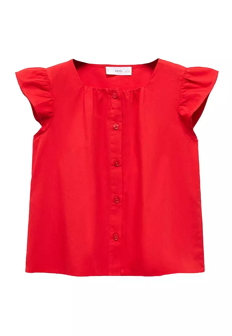 red short sleeve blouse