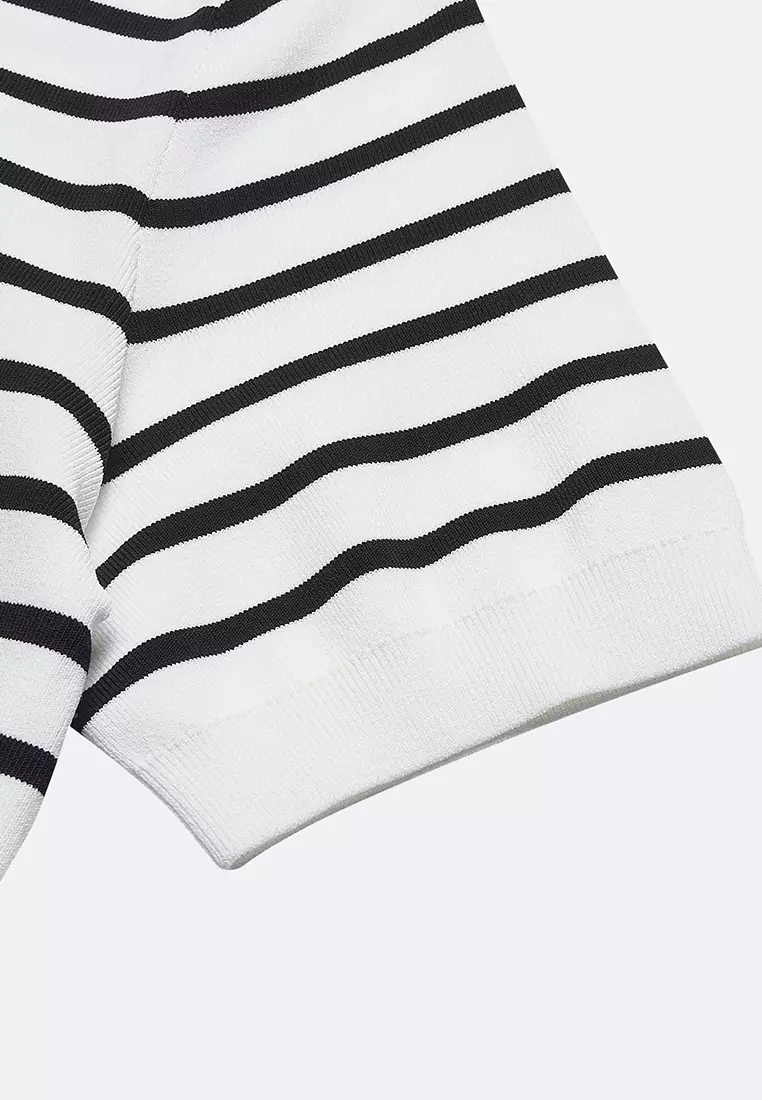 女裝 K-SWISS LOGO 短裝橫紋T裇