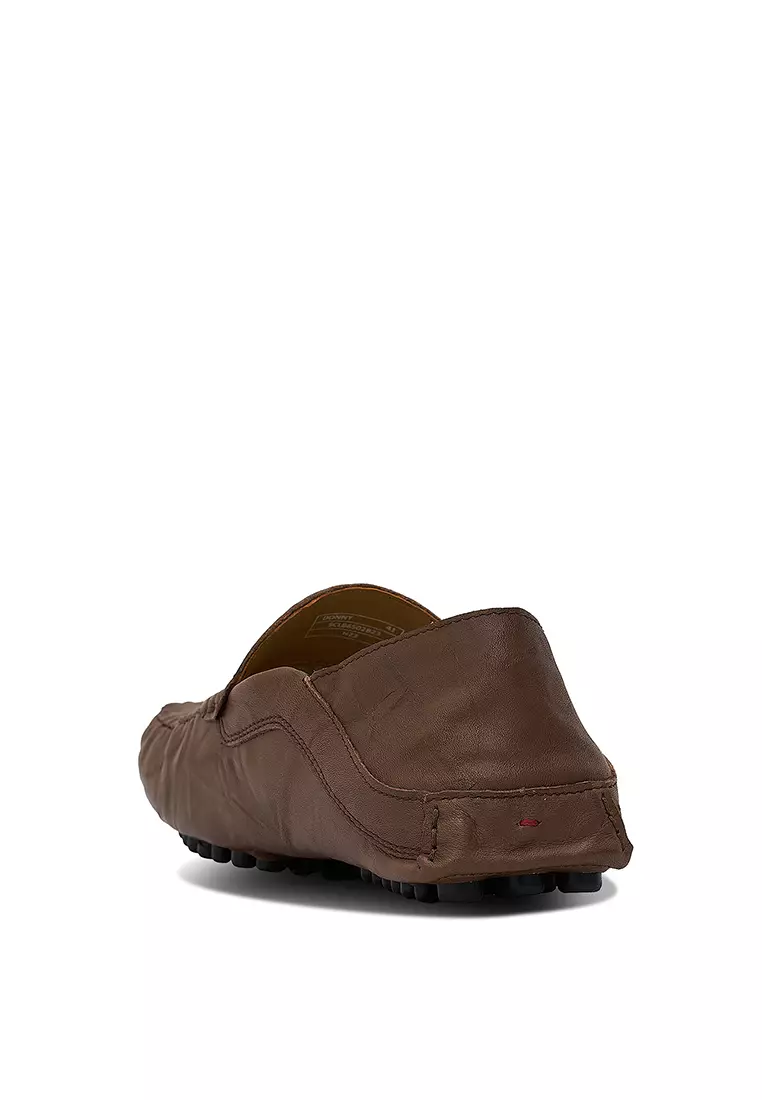 Sepatu Casual Pria Loafer Moccasin Gino Mariani Donny Brown