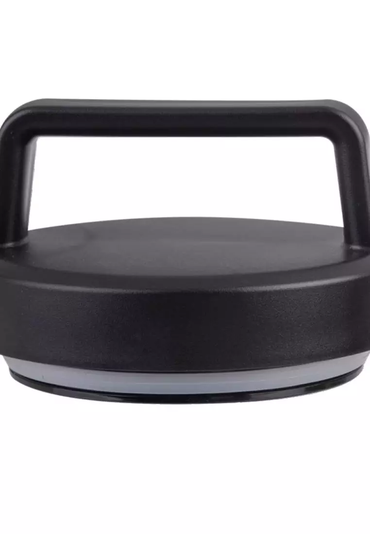 Oasis S/S Insulated Dual Compartment Food Jar W Handle And Spoon 700ML - Black
