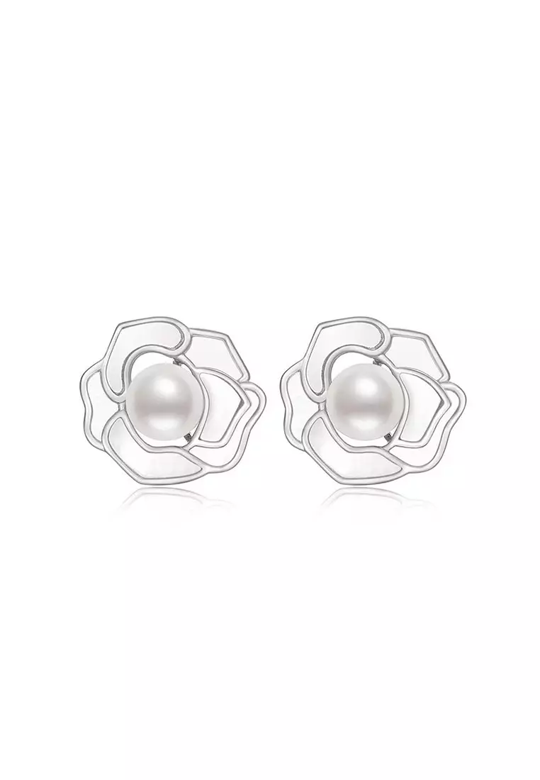 Freshwater pearl earrings price sale