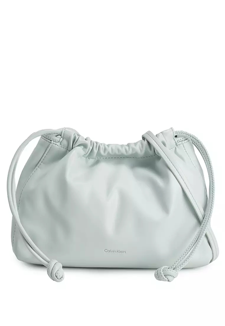 Calvin Klein Drawstring Bag Womens Monogram Logo Drawstring