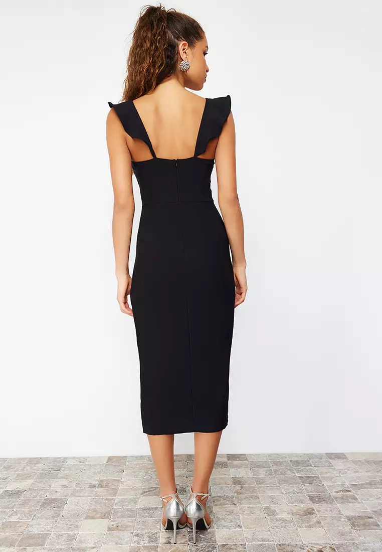 Straight Midi Fitted Dress