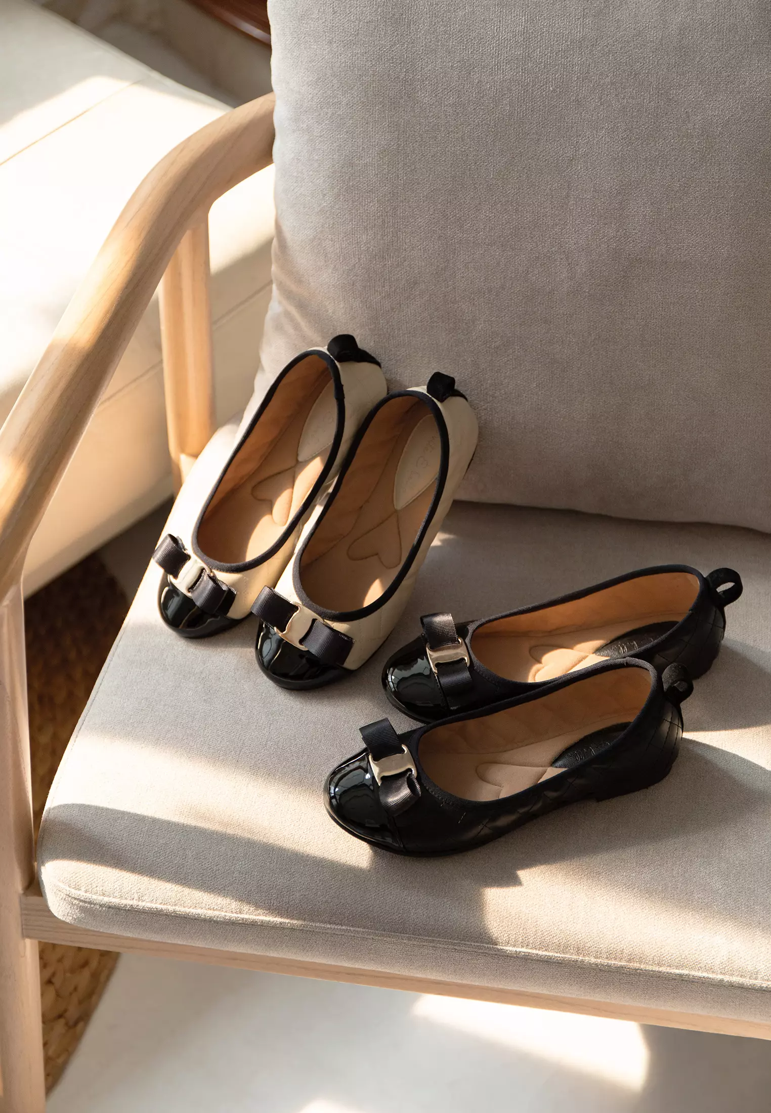 Freya Foldable Ballerina Women Flat Shoes with Bow