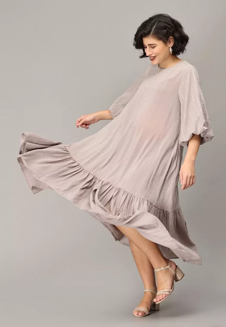 Embrace The Grey Maternity Oversized Tunic Dress