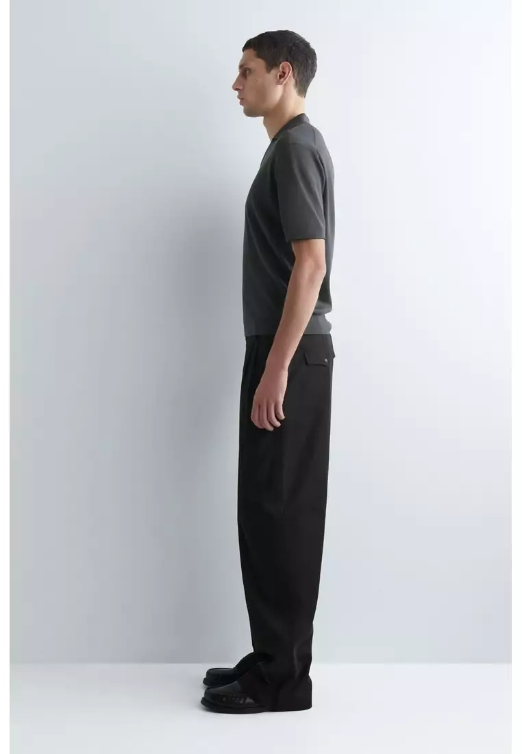 CONTRAST-TIPPED KNITTED POLO SHIRT