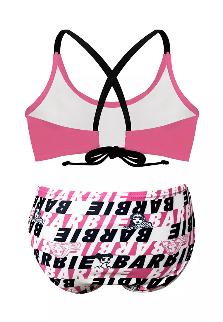 Bikini Set With Crisscross Self Tie Strap Girls Kids Swimwear