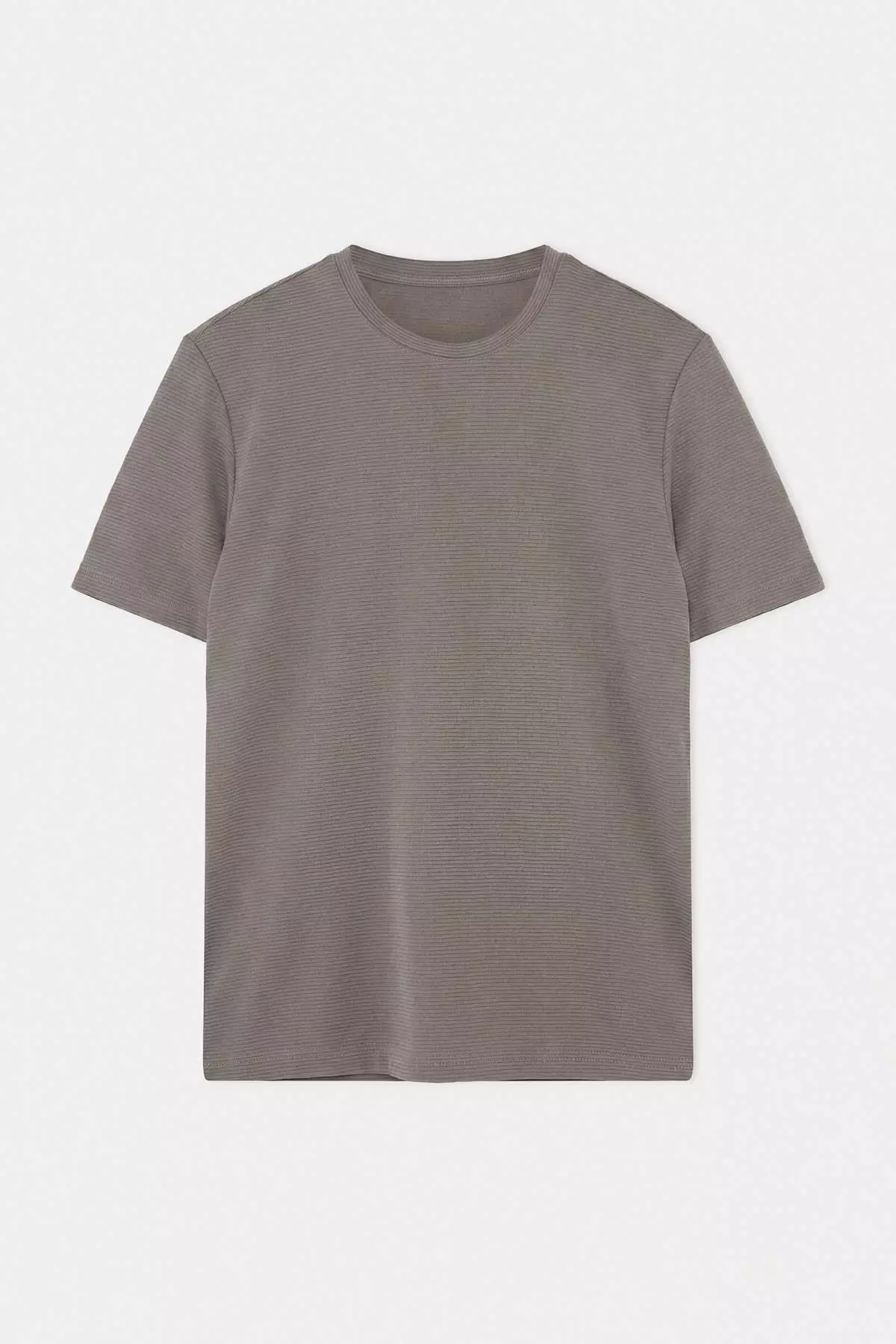 Mink Regular/Normal Cut Textured T-Shirt Tmnss26Ts00067