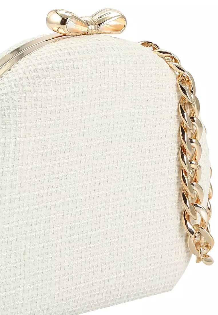 White embellished clutch discount bag