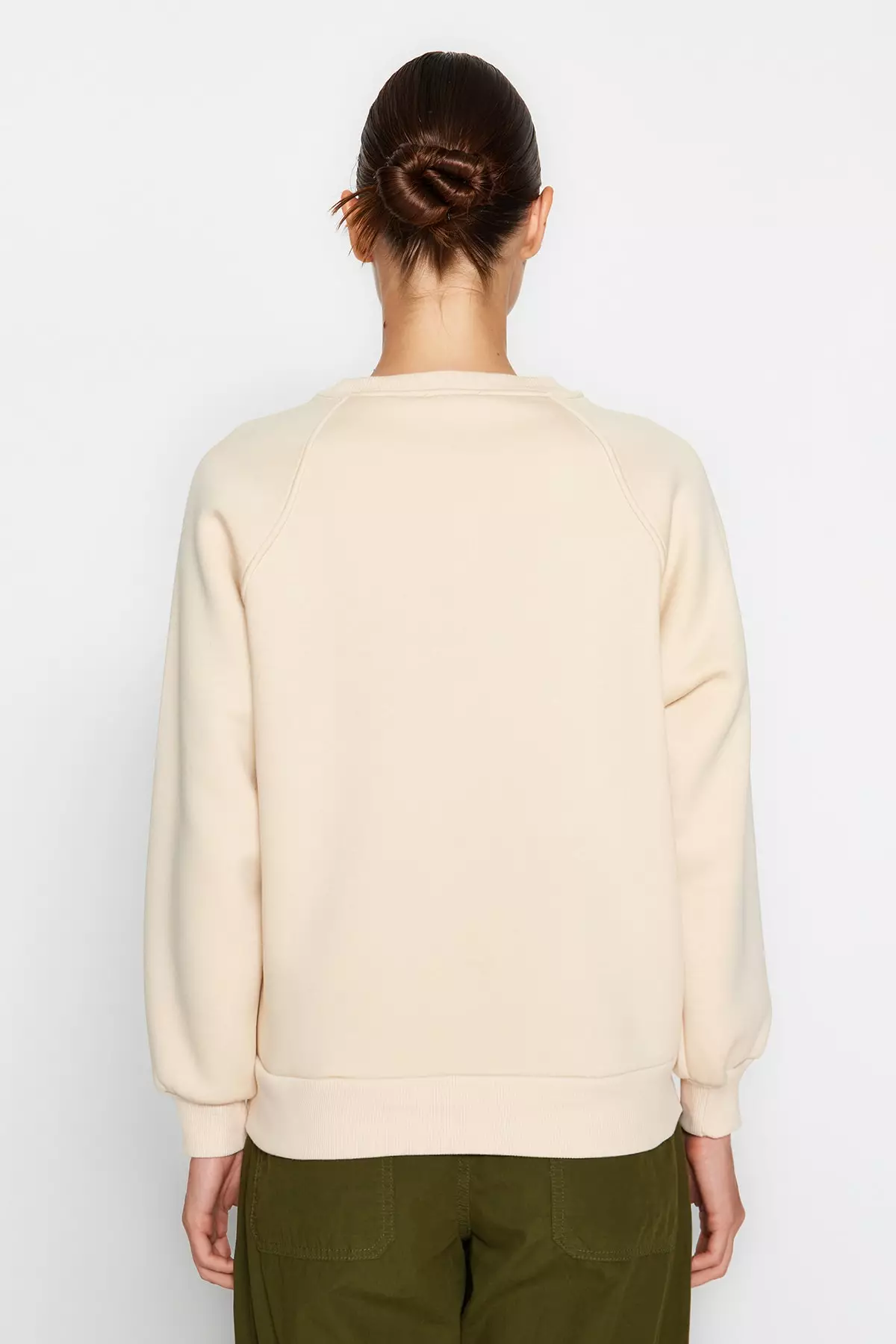 Raglan Sleeves Knitted Sweatshirt