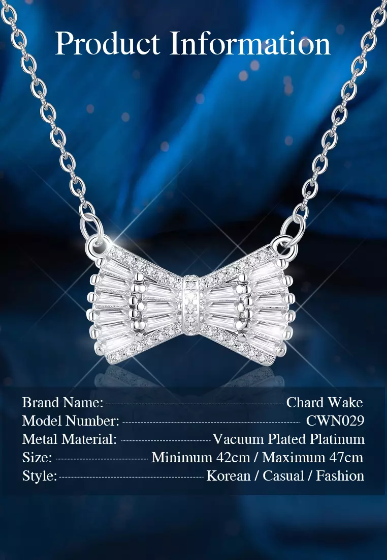 Kalung Wanita Berlian Perhiasan Original Fashion Luxury Dilapisi Platinum Anti Pudar Kalung Cewek