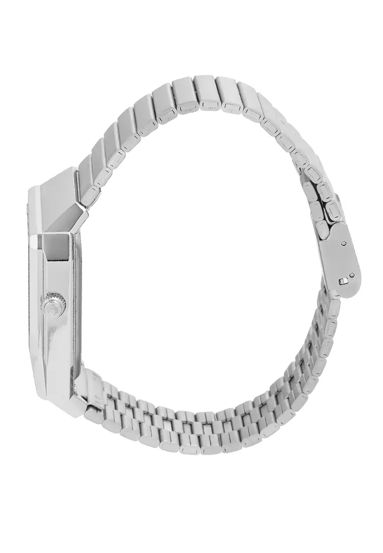 Alexandre Christie Dual Time - Jam Tangan Analog Digital Wanita - Light Blue Dial - All Silver Stainless Steel - 2B37LHBSSLB