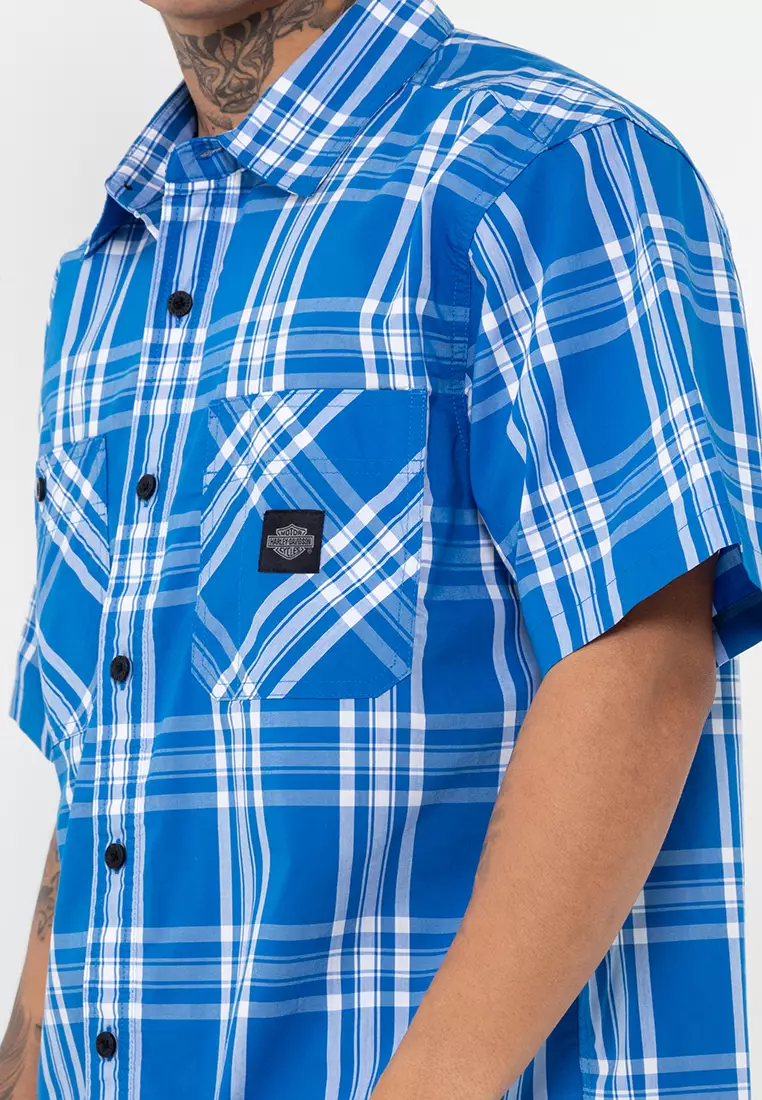 Harley-Davidson Short Sleeve Plaid Shirt