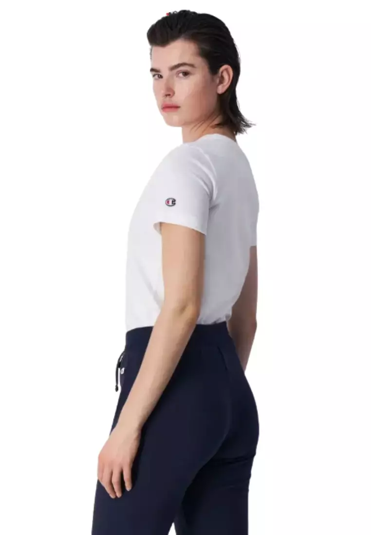 Womens Script Logo Crewneck T-Shirt