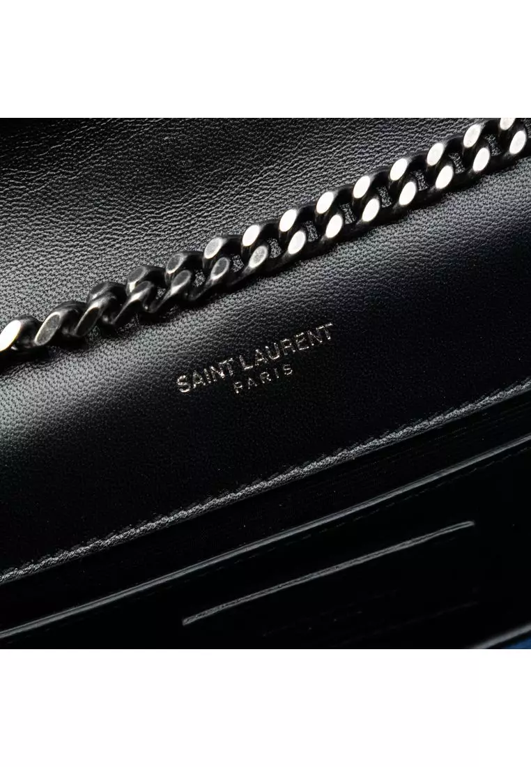 Pre-Loved Saint Laurent Small Star Embroidered Canvas Monogram Kate Crossbody