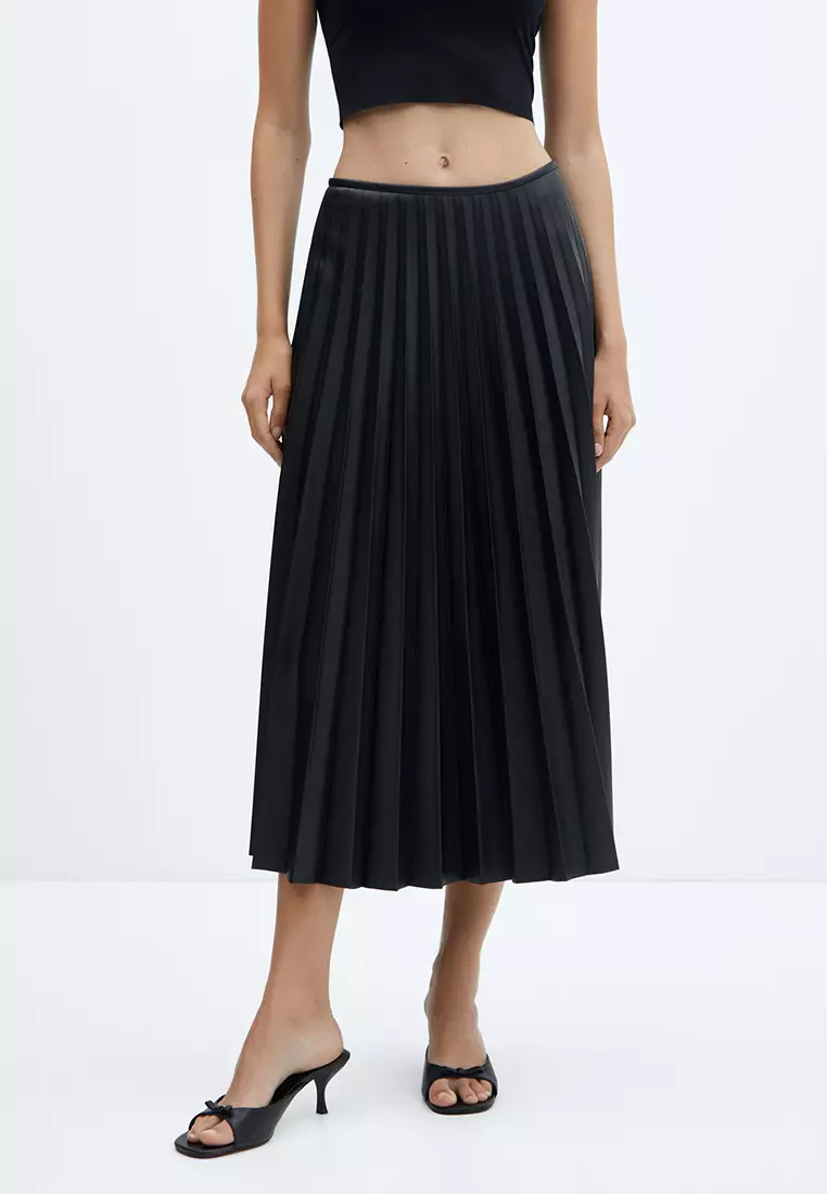 Buy Mango Satin-Effect Pleated Midi Skirt 2024 Online | ZALORA Philippines