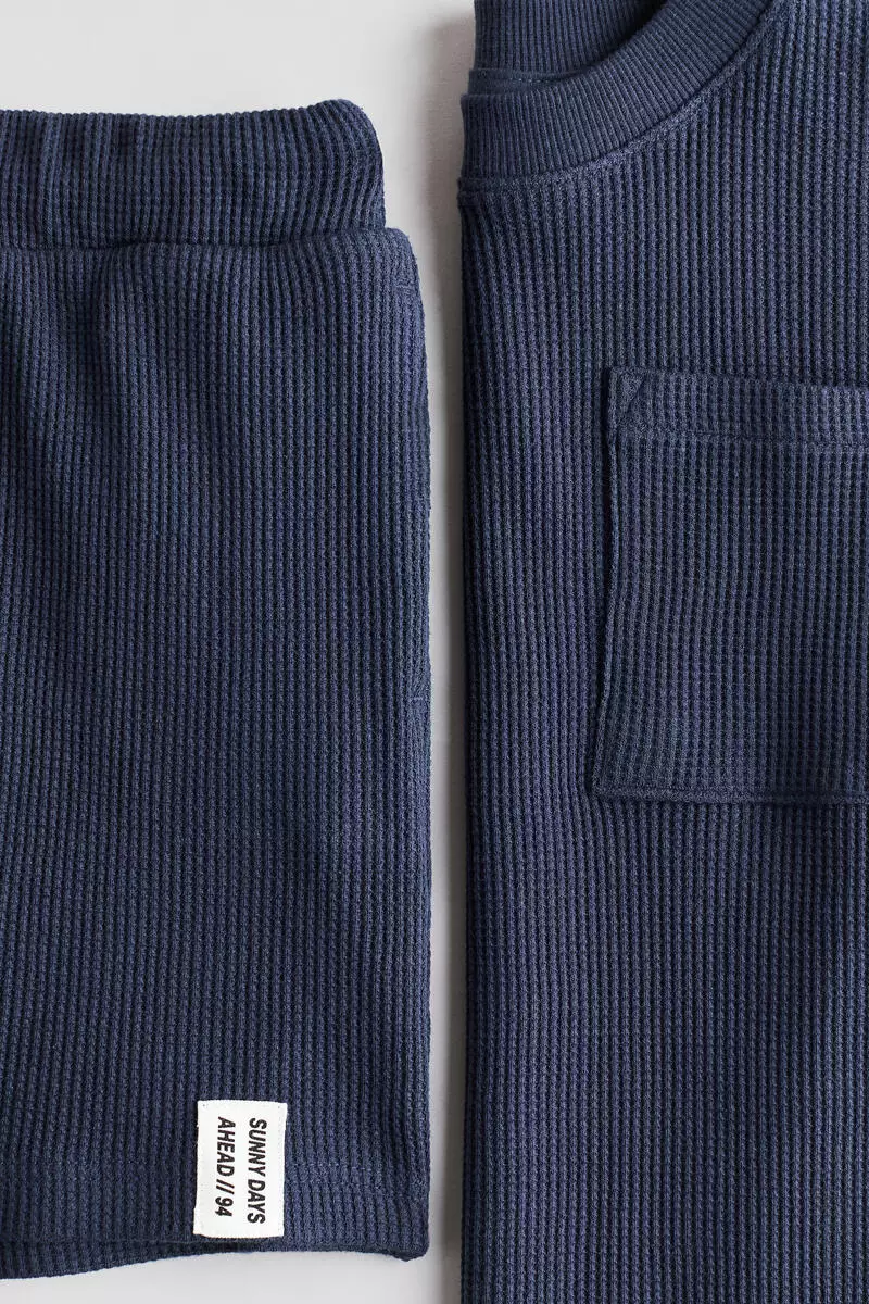 2-piece waffled cotton set