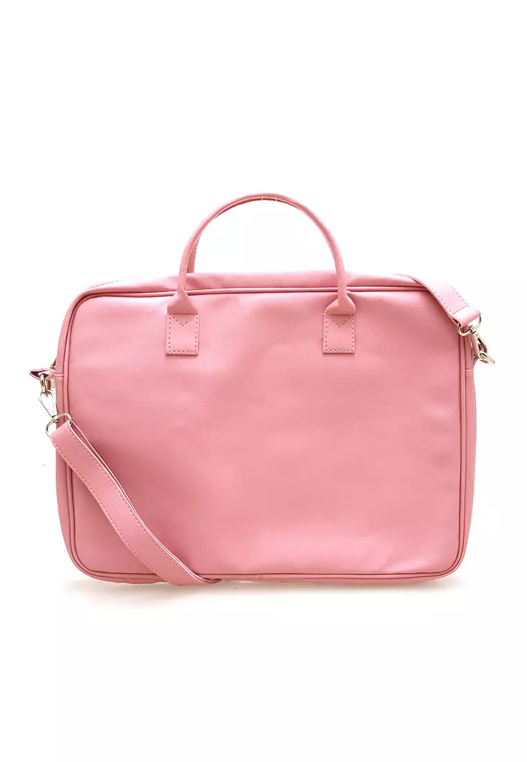Keysia Tas Laptop Selempang Front Pocket Desain Simple - New Pink