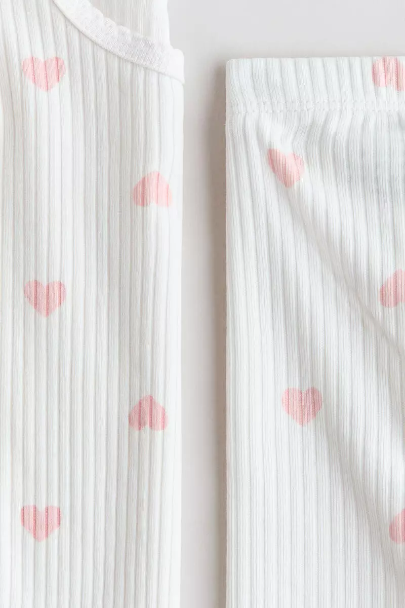 2-piece ribbed cotton set