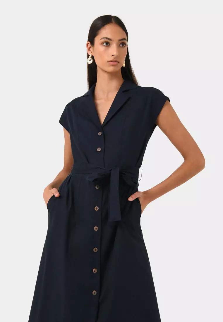 Kade V-neck Linen Dress