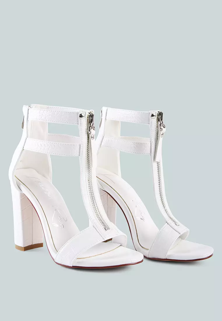 White croc heels outlet