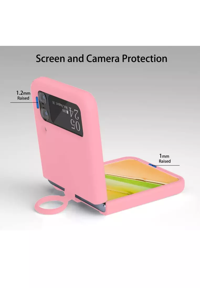 Samsung Galaxy Z Flip 5 case pink gold TECH-PROTECT ICON RING