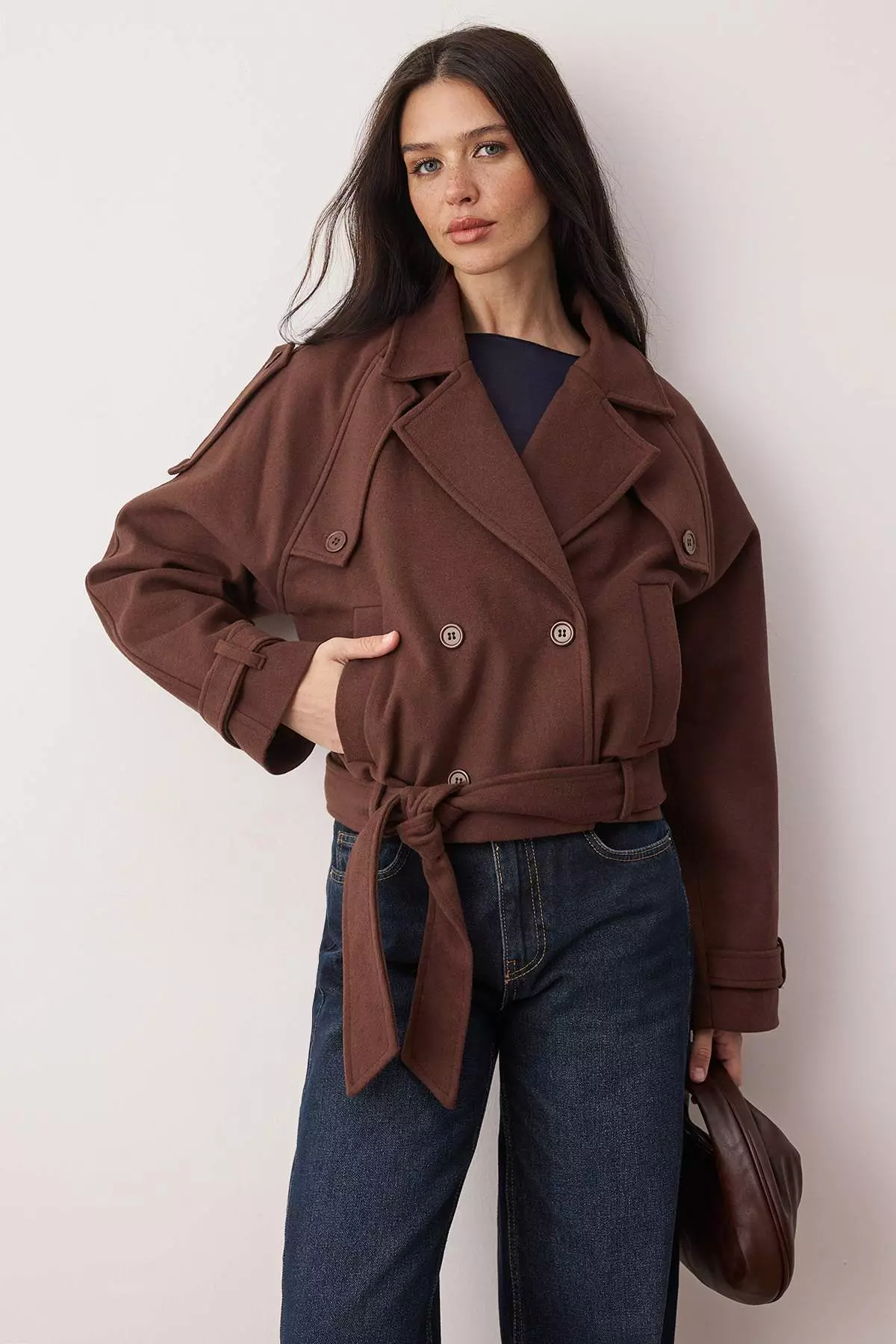 Dark Brown Regular Coat Twoaw25Kb00049