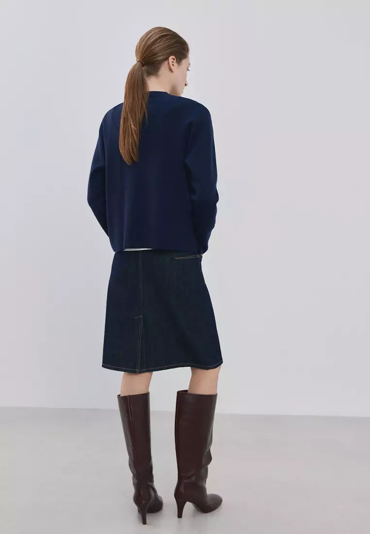 Round-Neck Knitted Sweater