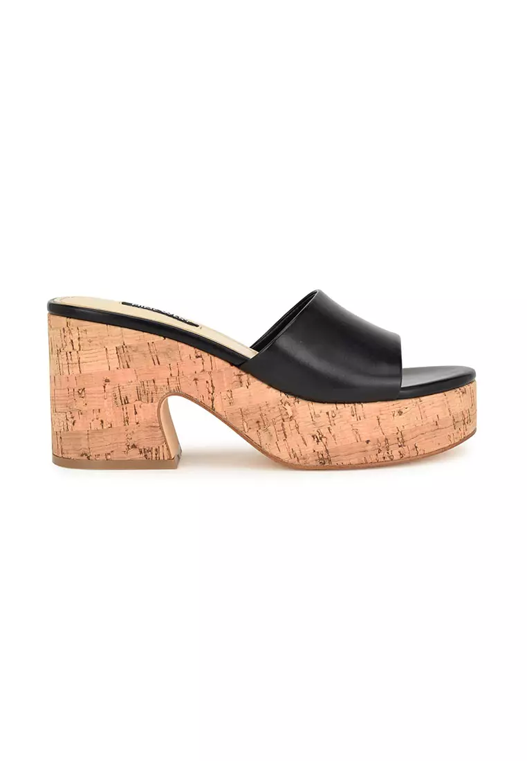 Discount on Nine West  shoes - SKU: Boone3 Platform Slide Sandals Black