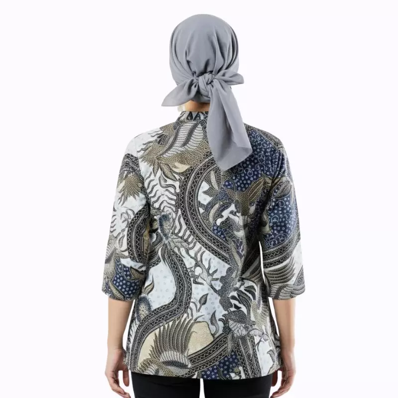 Blazer Batik Wanita - Bhatara Batik Celestia - Atasan Batik Modern Lengan Panjang