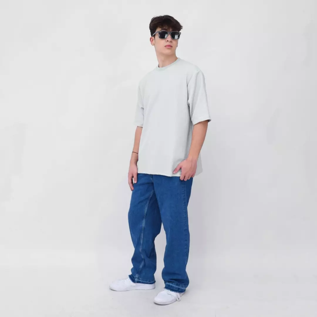 Ryusei T-shirt Oversize SORA Knit Sage Green