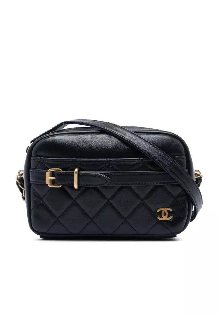 Pre-Loved Chanel Small Quilted Lambskin Buckle Camera Bag