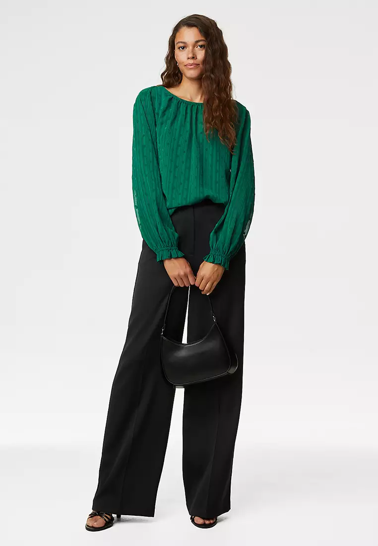 Chiffon Polka Dot Blouse