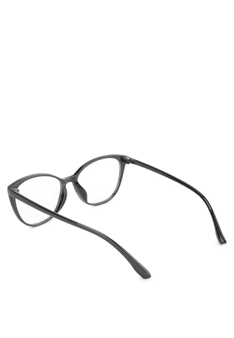 Kacamata TR Lentur Pria Wanita Antiradiasi Cat Eye Vania Black