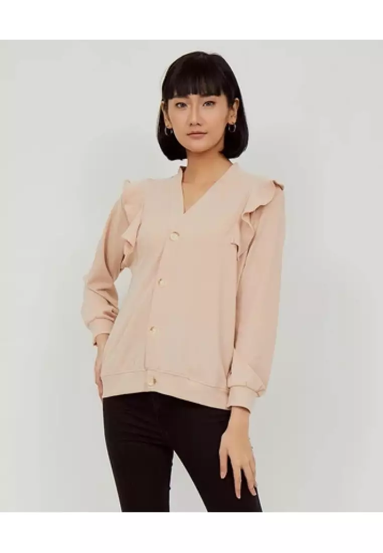 Mayonette Lolla Outer Waffle Knit Rajut - Cardigan Kancing Wanita Terbaru Korean Style