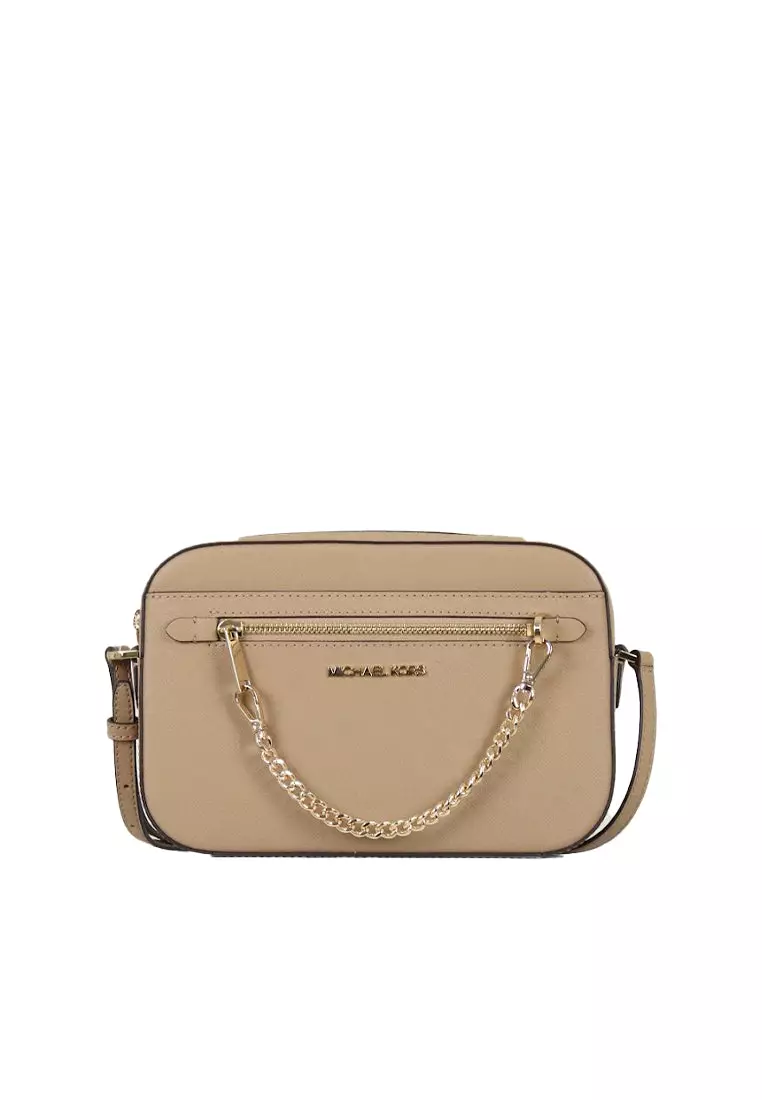 White michael kors deals purse with gold chain